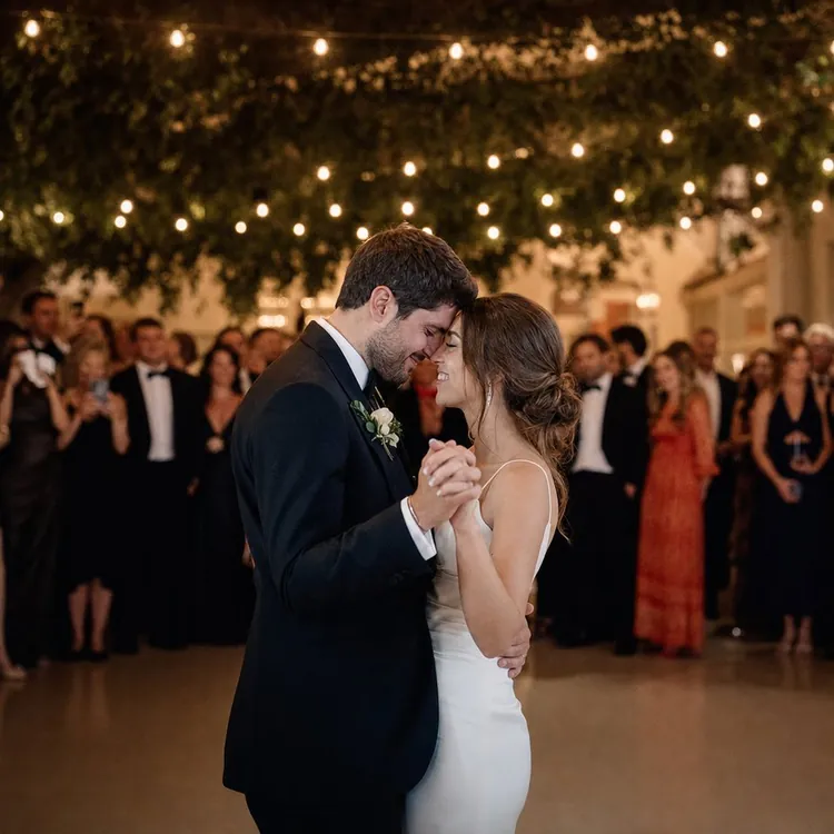 A first dance photo shown in the private gallery